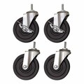 Vortex 4 in. Optional Casters for Wire Shelving PVC Grip Ring - 200 lbs Caster VO2659747